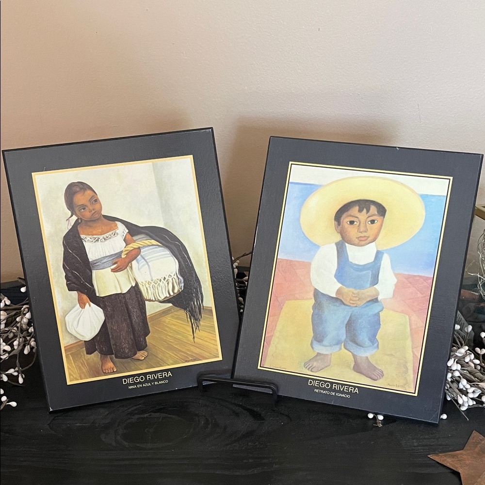Diego Rivera “Nina En Azul Y Blanco” & “Retrato De Ignacio” Art Print Set